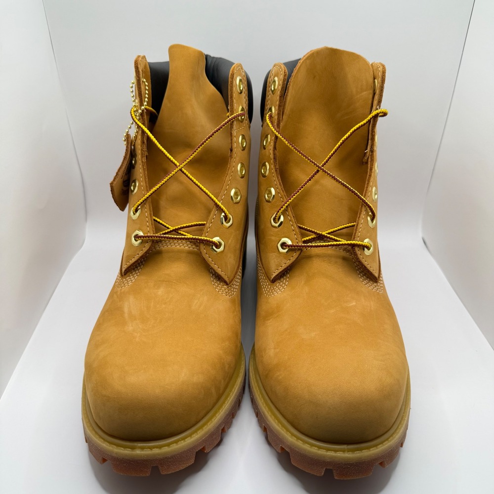 Timberland Men's Classic 6" Padded Waterproof Wheat Nubuck Leather Boot-Size 11W - Picture 2 of 9